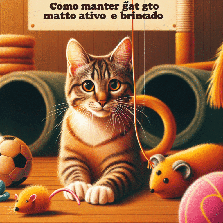 como manter gato ativo e brincando