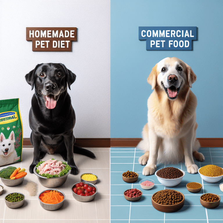 comparação entre dieta caseira e ração comercial para pets