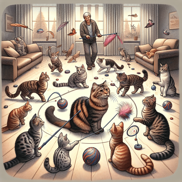 treinamento de gatos para usar brinquedos interativos
